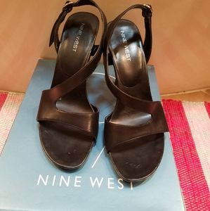 Nine West Black Sexy Strappy Sandals